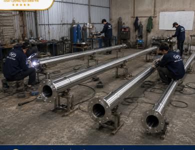 gia công cột cờ inox 