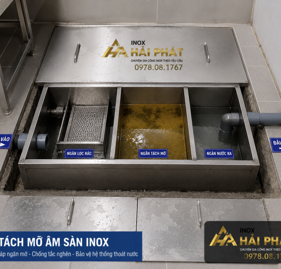 BỂ TÁCH MỠ CÔNG NGHIỆP 1700L