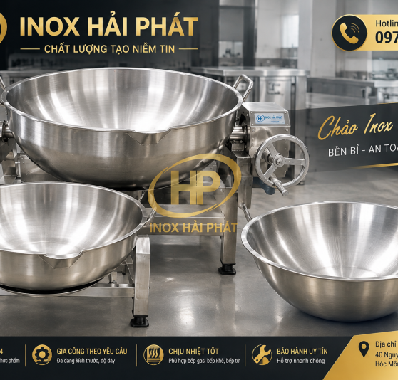 chảo inox công nghiệp 