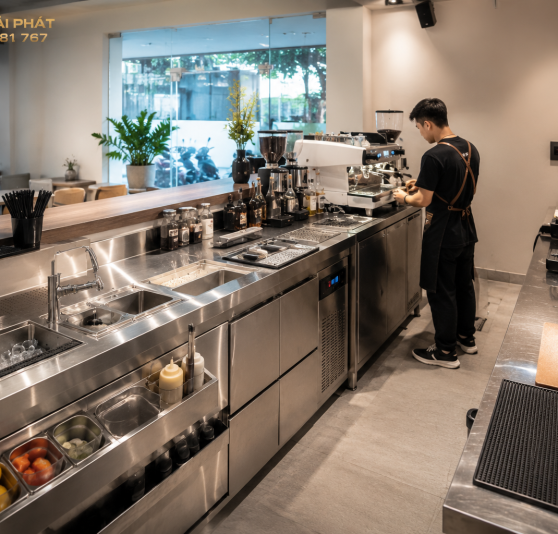 quầy pha chế cafe inox 304