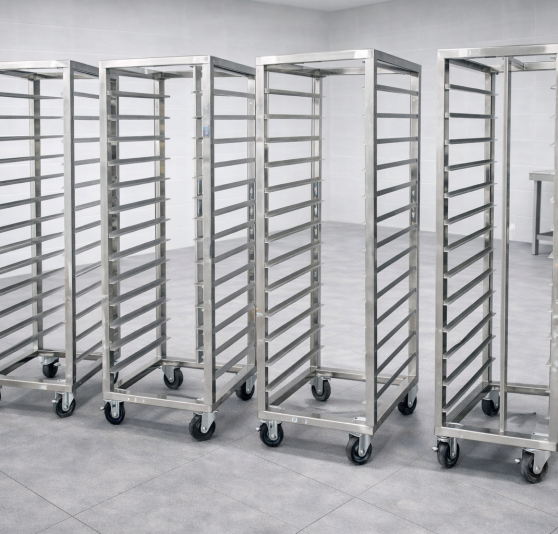 Xe đẩy khay inox nhiều tầng