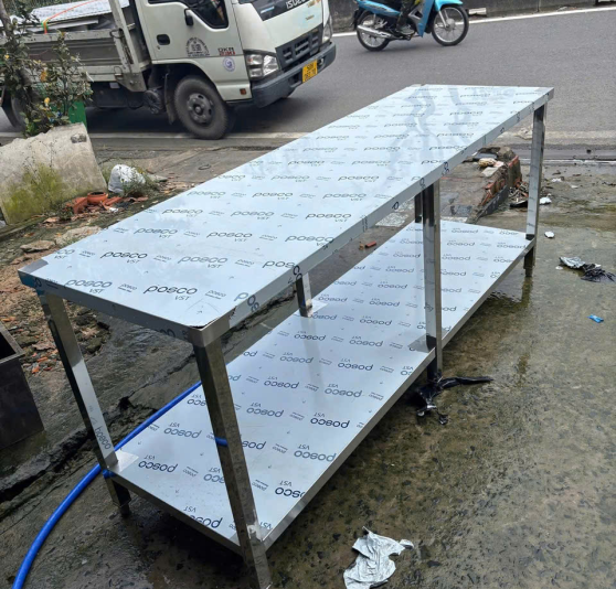 Bàn Inox 2 Tầng Inox
