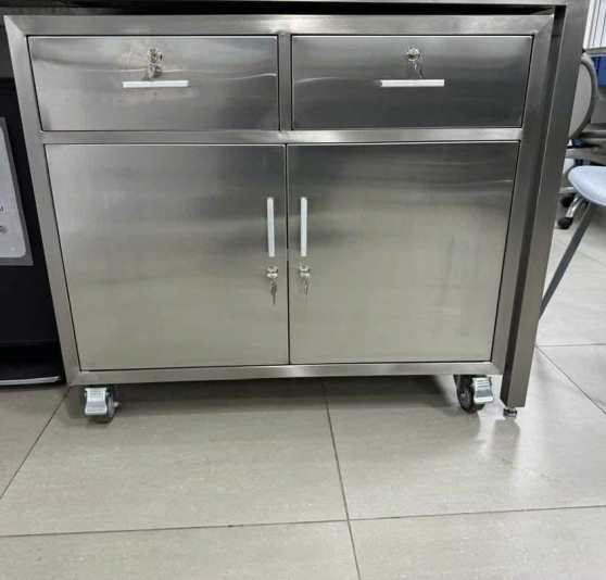 Tủ Inox 304 2 Cửa Mở Có 2 Hộc Kéo