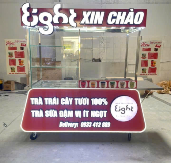 Xe Trà Trái Cây Inox 1M4