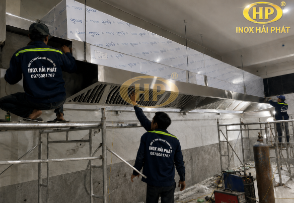 Chụp hút mùi công nghiệp: Hướng dẫn chọn hệ thống hút khói hiệu quả 