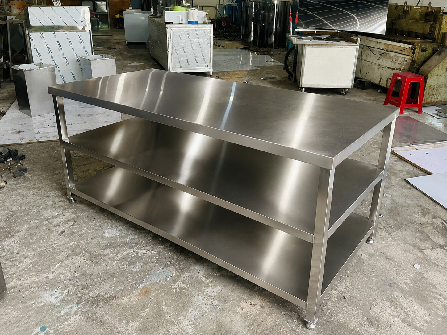 Bàn sơ chế inox 304 gia công tại Inox Hải Phát