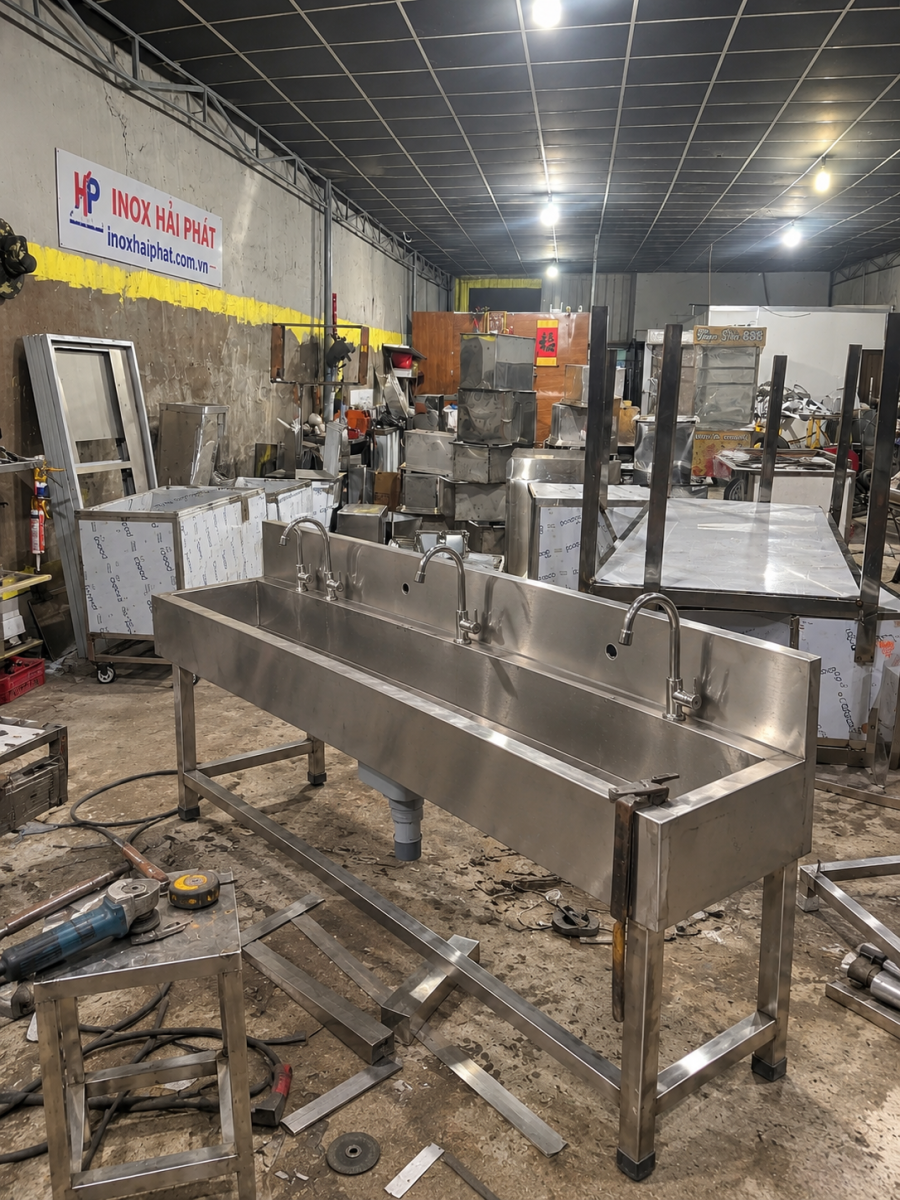 máng rửa tay inox 