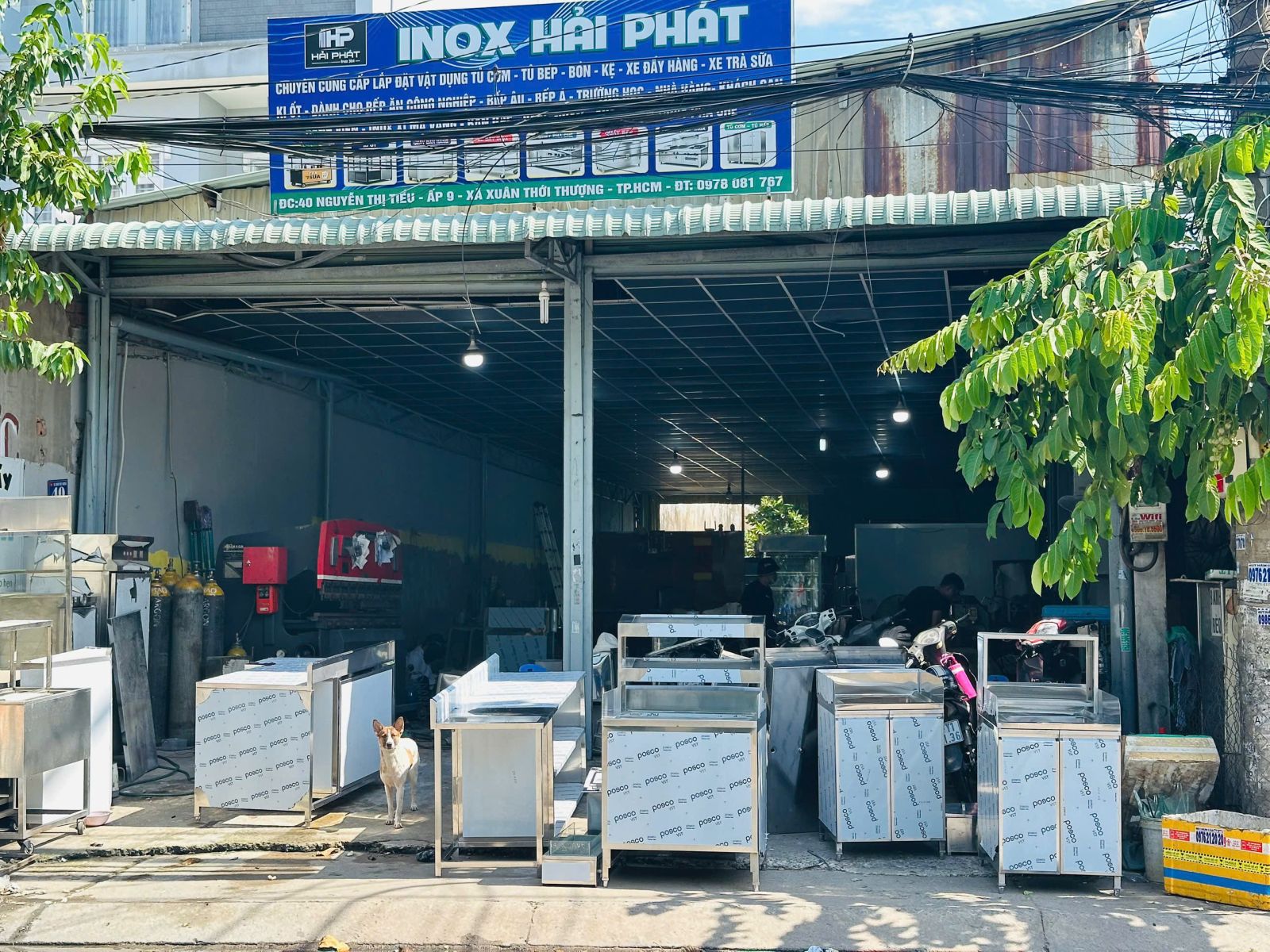 Dự án quầy pha chế inox được gia công tại xưởng Inox Hải Phát