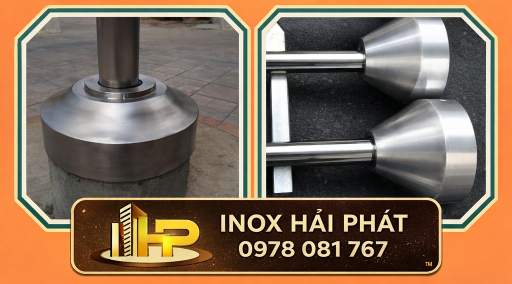 Các kiểu chụp chân đế cột cờ đẹp
