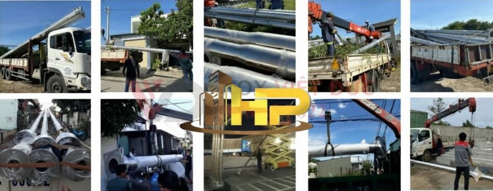 Thi công lắp đặt cột cờ cho công ty