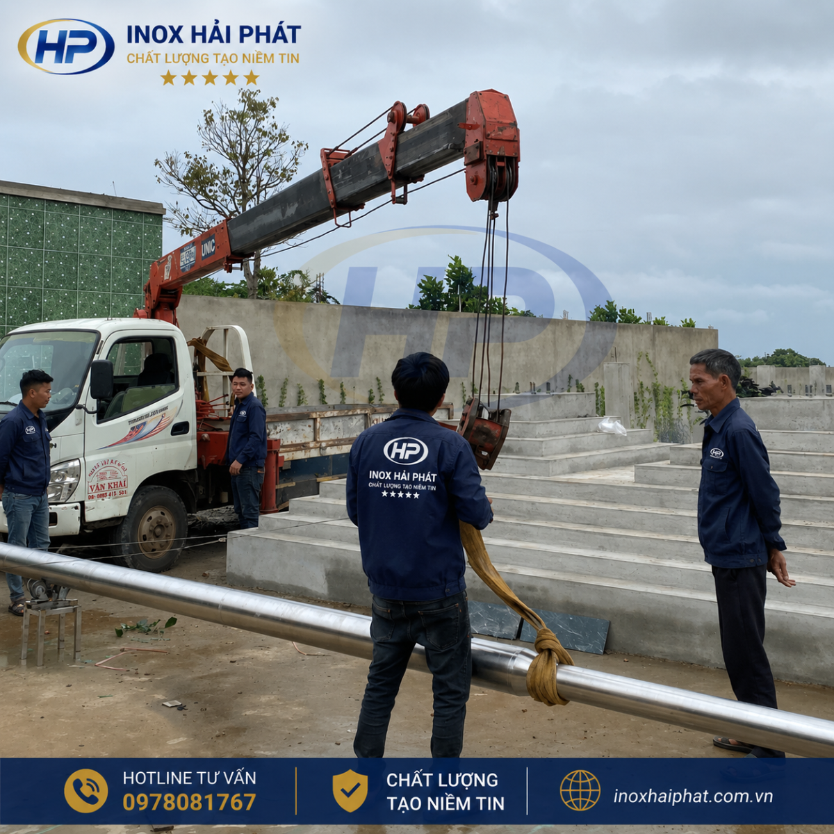 lắp đặt cột cờ trường học 