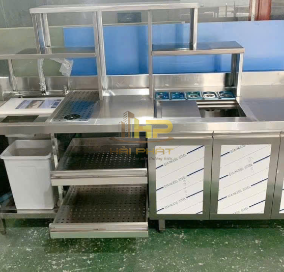 Quầy Pha Chế Inox 304 Âm Quầy Bar Chuyên Nghiệp