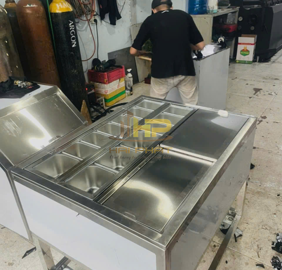 thùng đá inox âm bàn