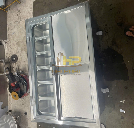thùng đá inox âm bàn