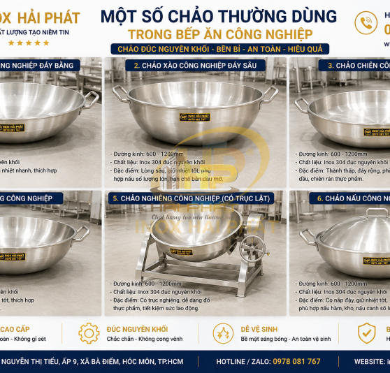 chảo inox công nghiệp 
