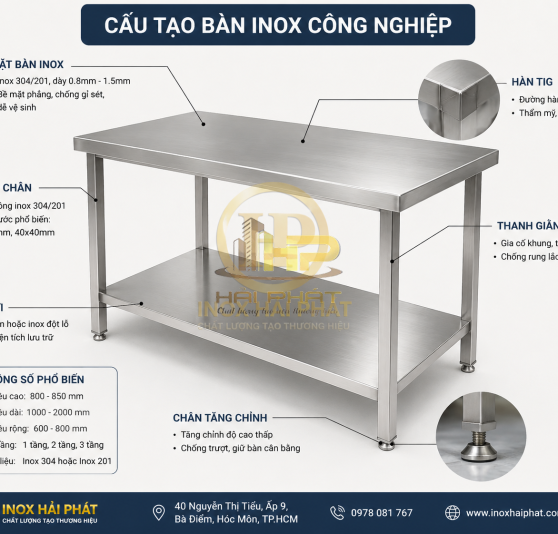 bàn inox 304