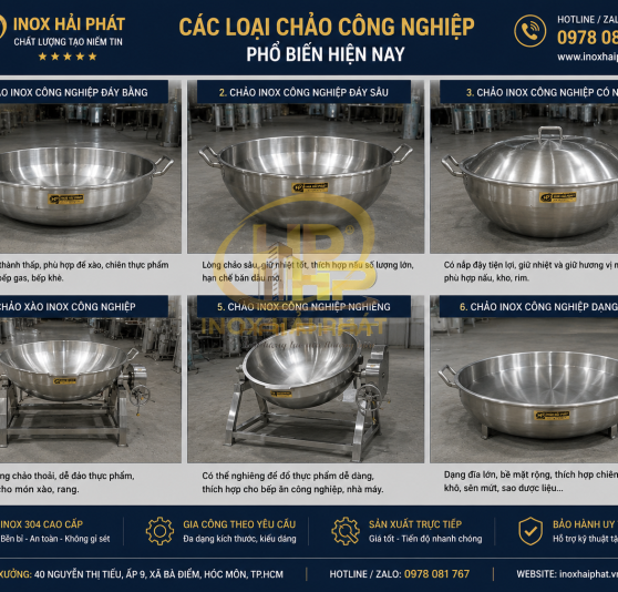 chảo inox công nghiệp 