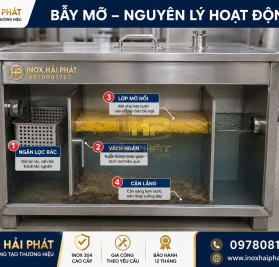 Bẫy mỡ ,Bể tách dầu mỡ
