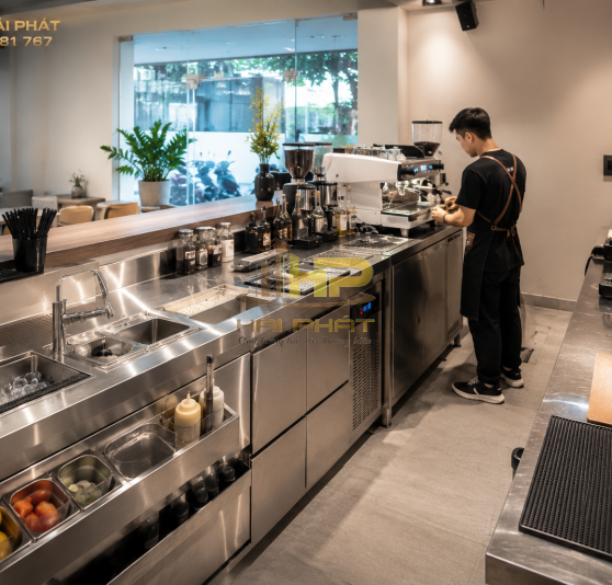 quầy pha chế cafe inox 304