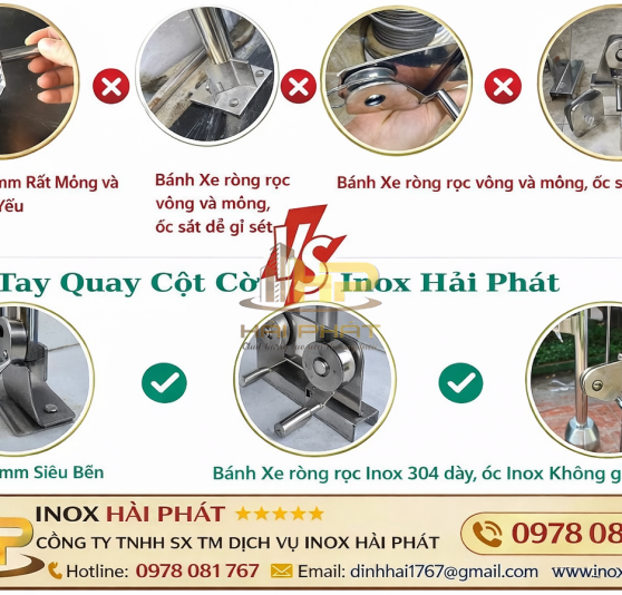 Cột Cờ Inox 9m