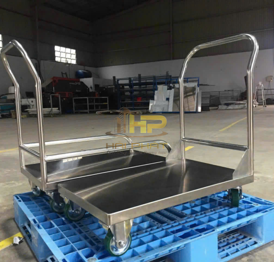 Xe đẩy khay inox nhiều tầng