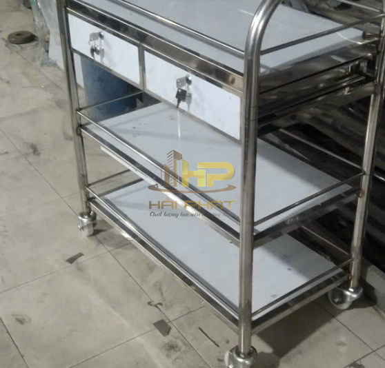 Xe Đẩy Hàng 3 Tầng Có Hộc