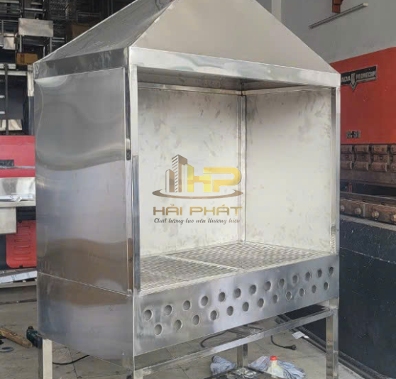 Lò Nướng Than Inox Có Quạt Thổi Gió